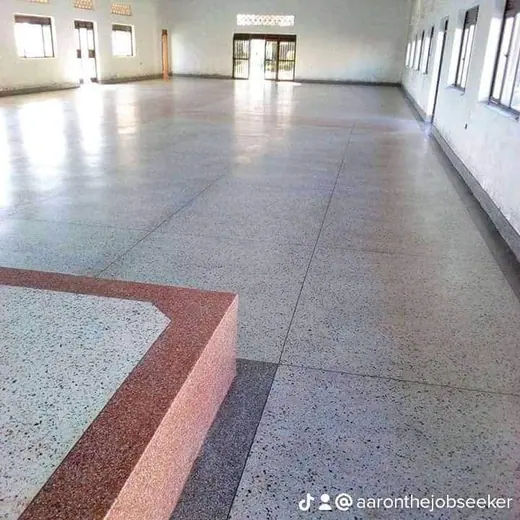 Light polished floor with a contrasting border
